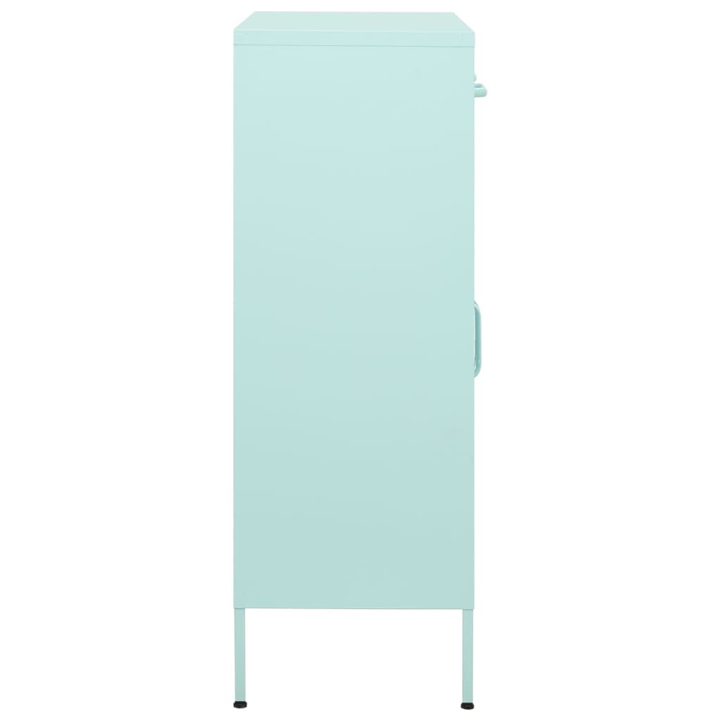 Armoire de rangement vert menthe 80x35x101,5 cm en acier