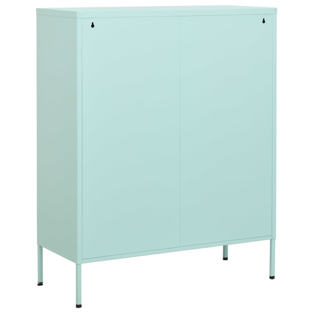 Armoire de rangement vert menthe 80x35x101,5 cm en acier