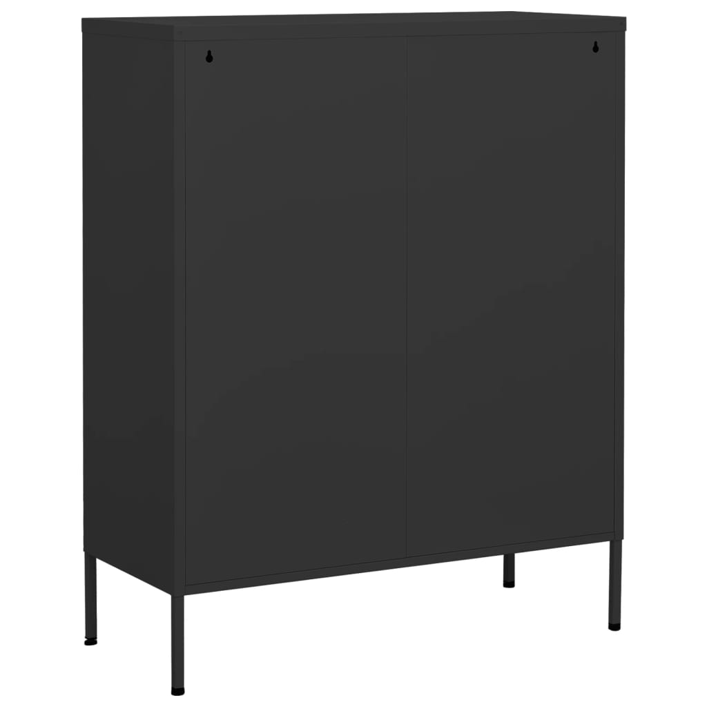 Armoire de rangement anthracite 80x35x101,5 cm en acier