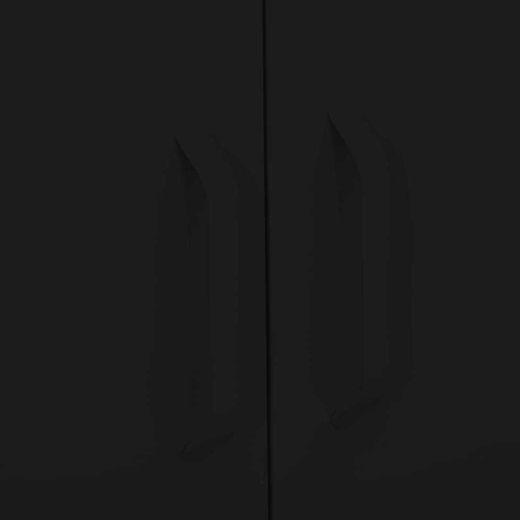 Armoire de rangement noire 80x35x101,5 cm en acier