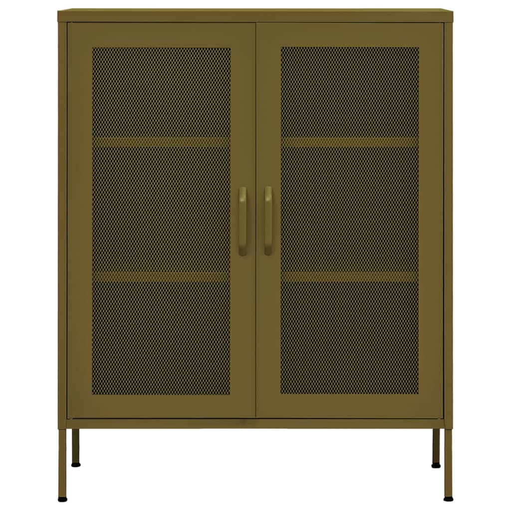 Storage cabinet olive green 80x35x101.5 cm steel