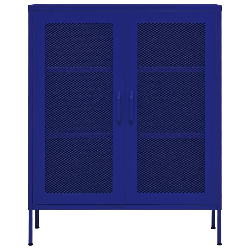 Armoire de rangement bleu marine 80x35x101,5 cm en acier