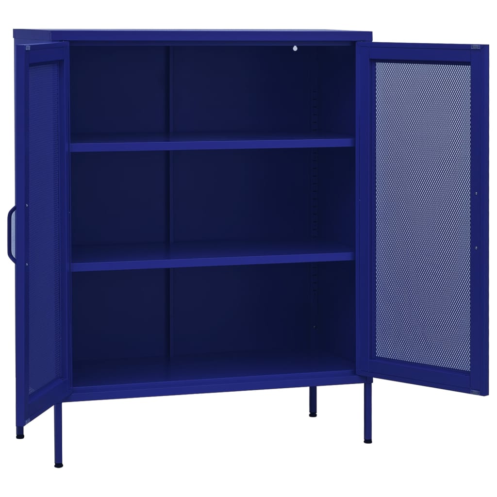 Armoire de rangement bleu marine 80x35x101,5 cm en acier