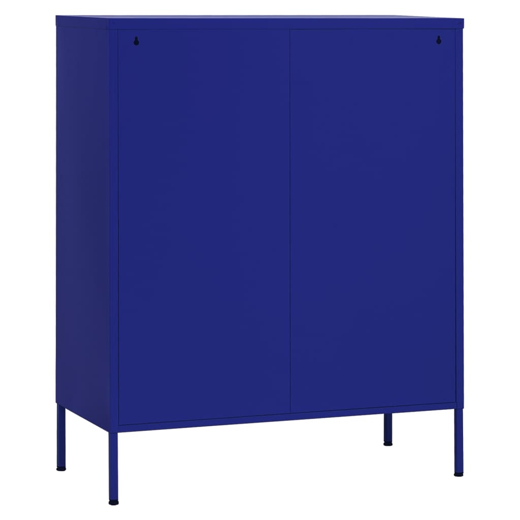 Armoire de rangement bleu marine 80x35x101,5 cm en acier
