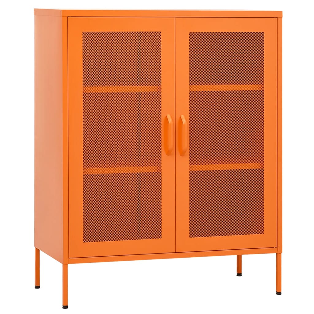 Storage cabinet orange 80x35x101.5 cm steel