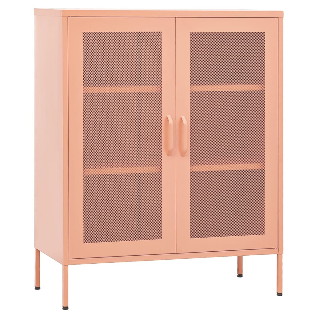 Storage cabinet pink 80x35x101.5 cm steel