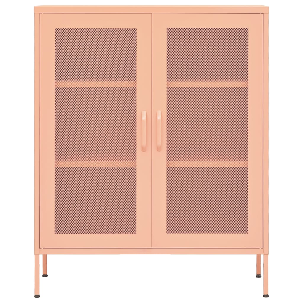 Storage cabinet pink 80x35x101.5 cm steel