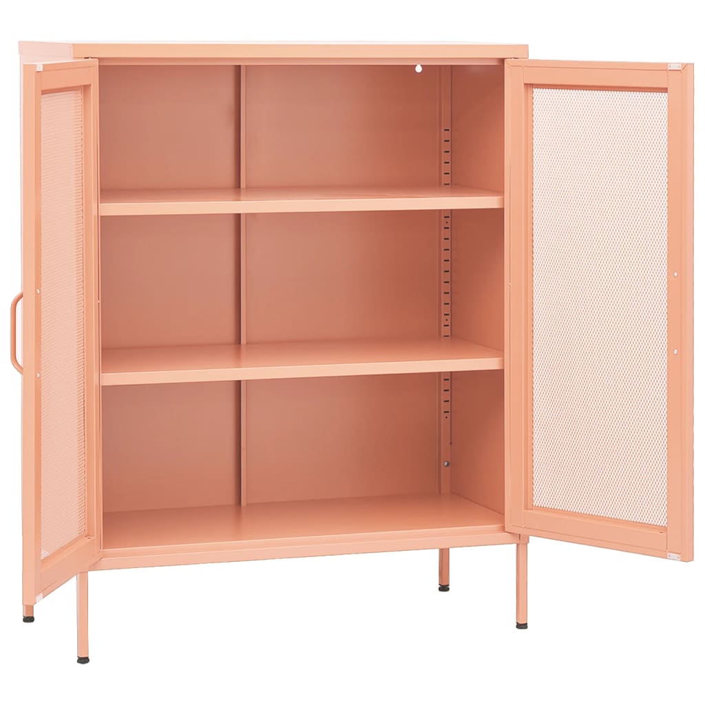 Storage cabinet pink 80x35x101.5 cm steel
