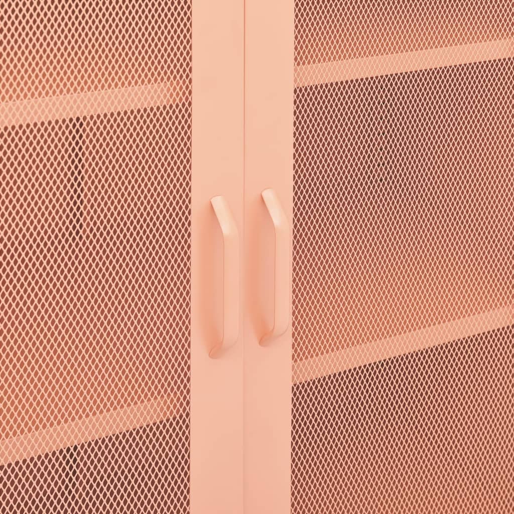 Storage cabinet pink 80x35x101.5 cm steel