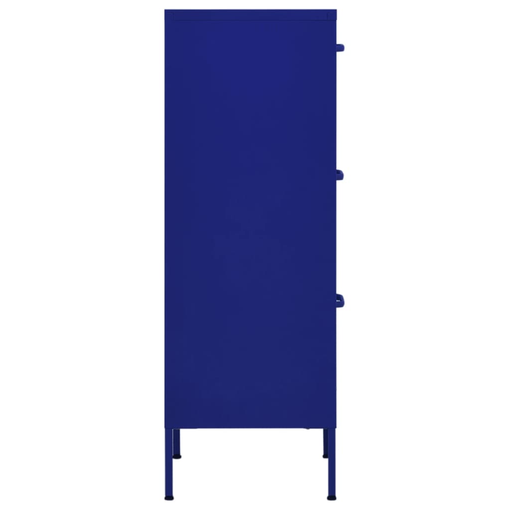 Armoire de rangement bleu marine 42,5x35x101,5 cm acier