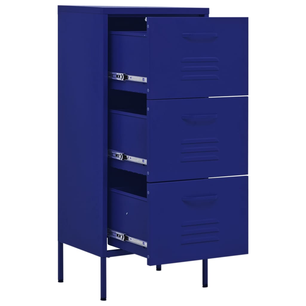 Armoire de rangement bleu marine 42,5x35x101,5 cm acier