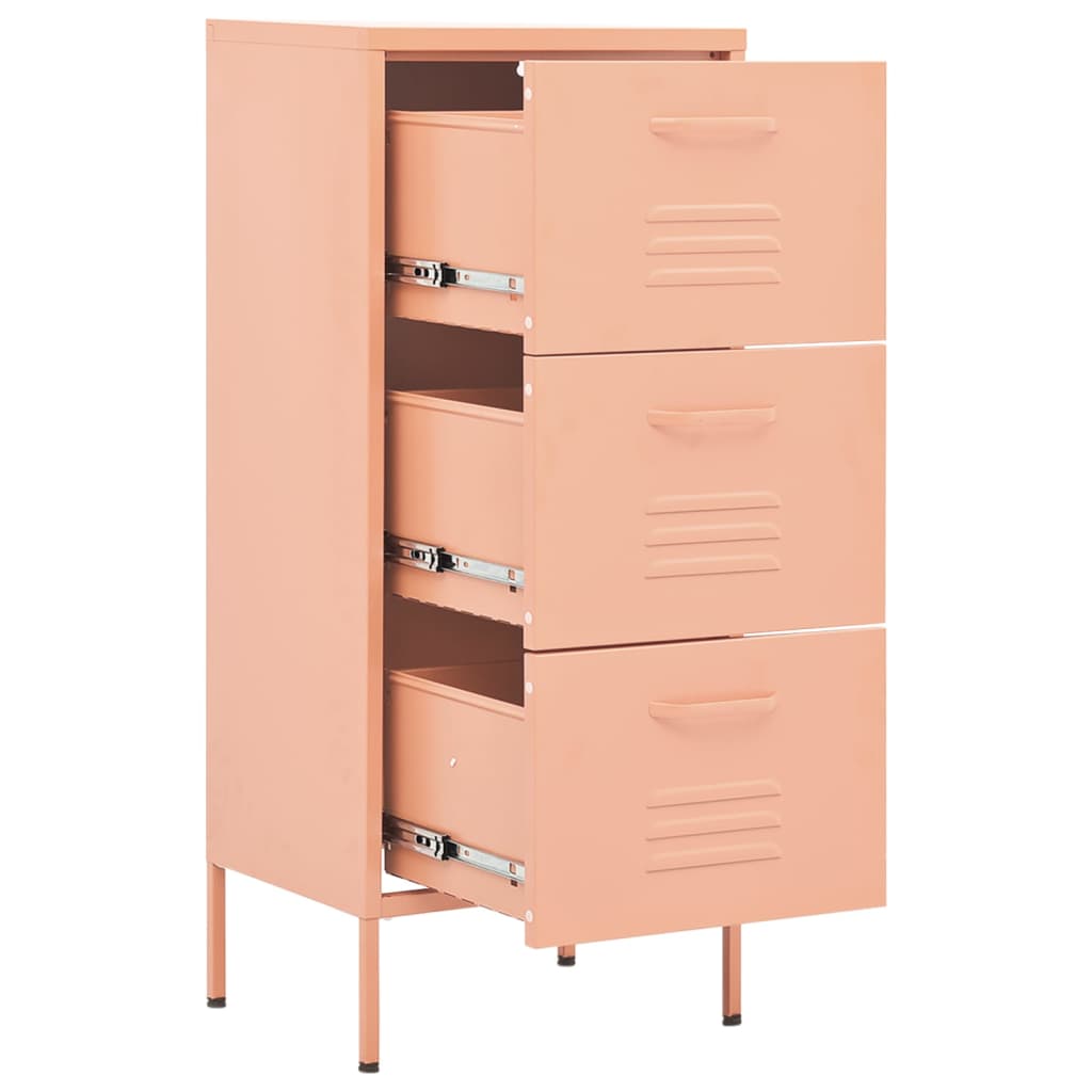 Storage cabinet pink 42.5x35x101.5 cm steel