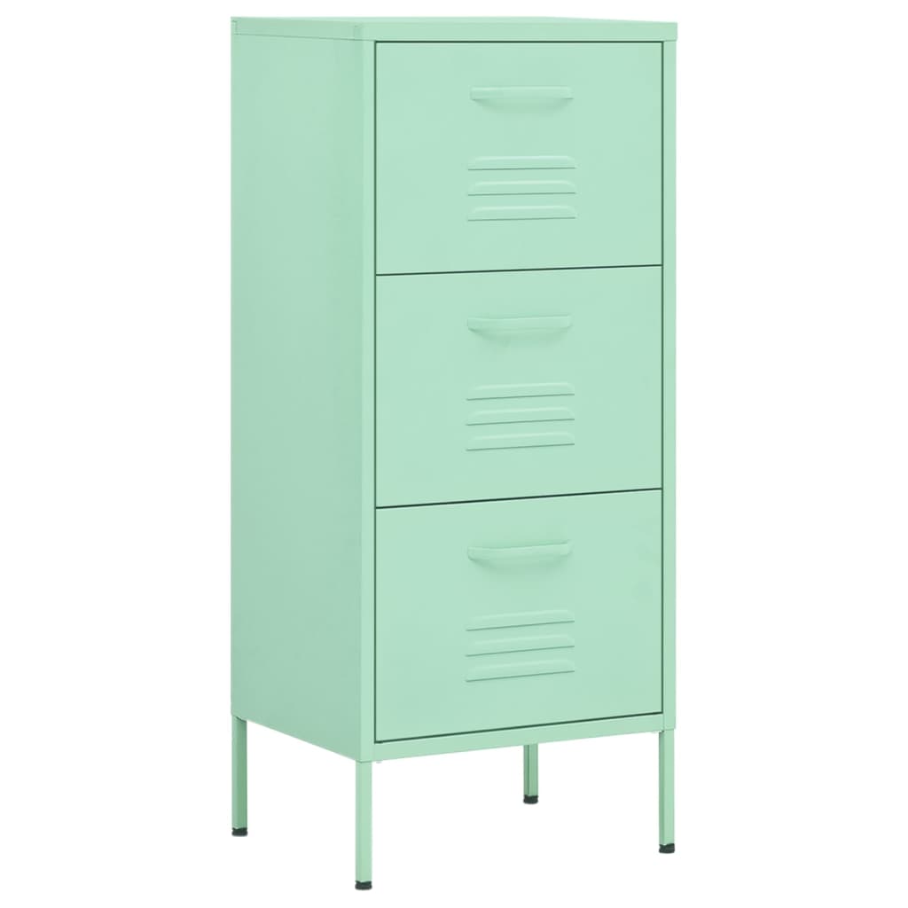 Armoire de rangement vert menthe 42,5x35x101,5 cm acier
