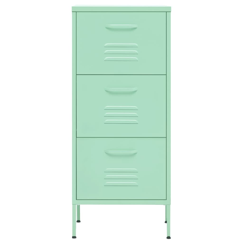 Armoire de rangement vert menthe 42,5x35x101,5 cm acier
