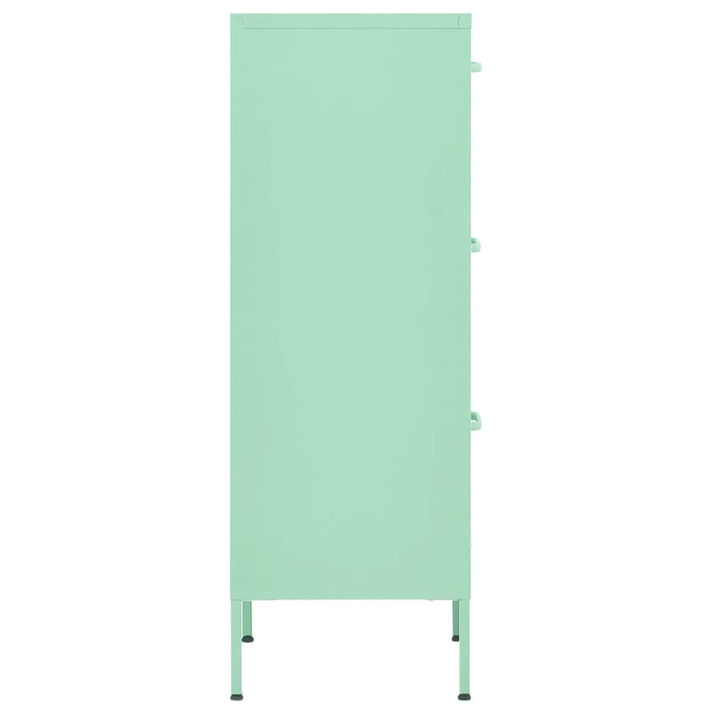Armoire de rangement vert menthe 42,5x35x101,5 cm acier