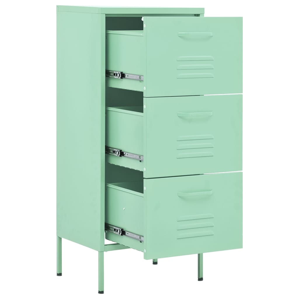 Armoire de rangement vert menthe 42,5x35x101,5 cm acier