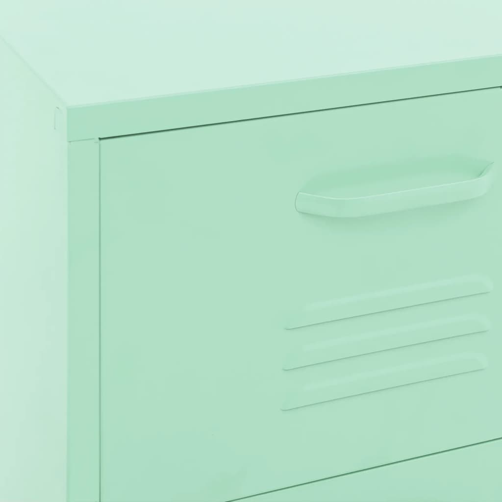 Armoire de rangement vert menthe 42,5x35x101,5 cm acier