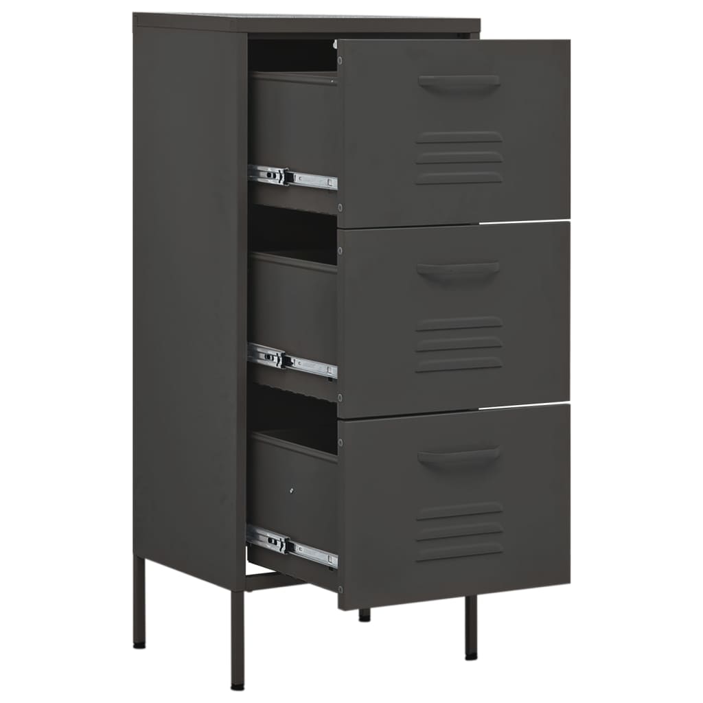Armoire de rangement anthracite 42,5x35x101,5 cm acier