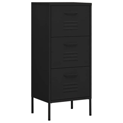 Lagerschrank Schwarz 42,5x35x101,5 cm Stahl