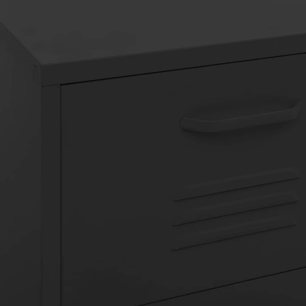 Lagerschrank Schwarz 42,5x35x101,5 cm Stahl