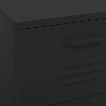 Lagerschrank Schwarz 42,5x35x101,5 cm Stahl