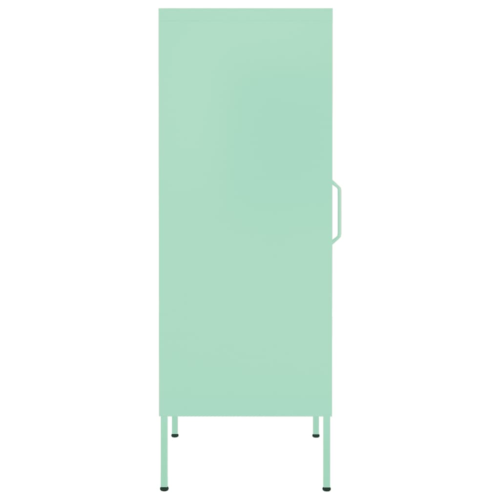 Armoire de rangement vert menthe 42,5x35x101,5 cm acier
