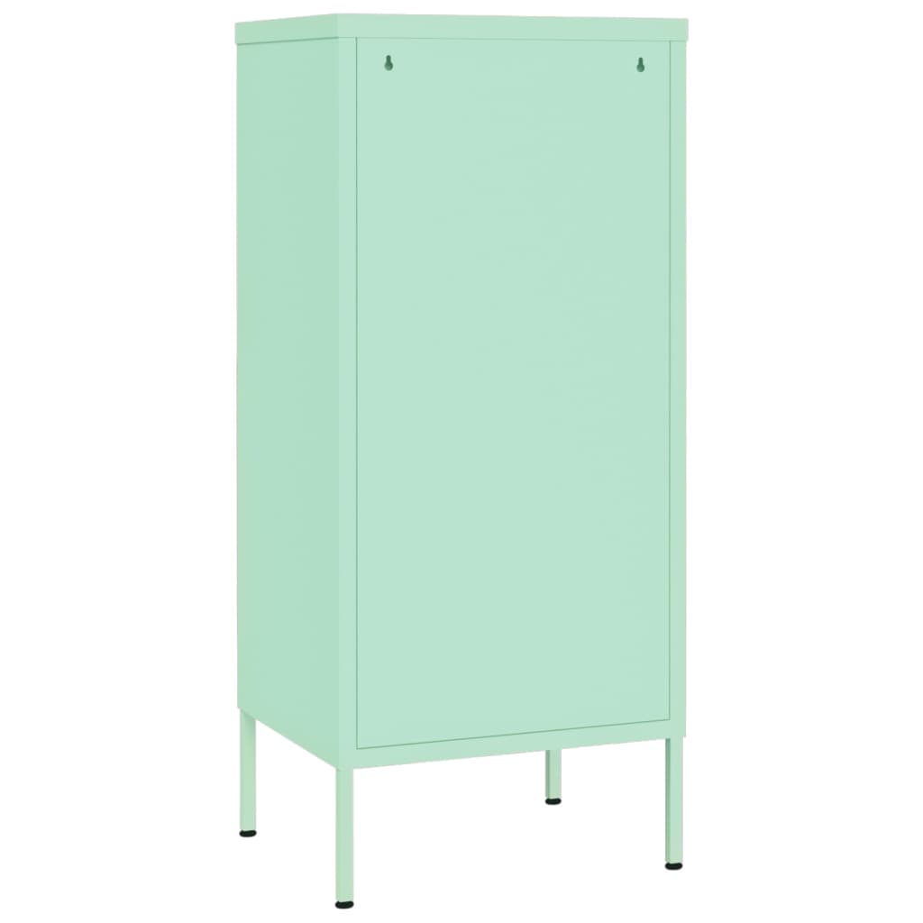 Armoire de rangement vert menthe 42,5x35x101,5 cm acier