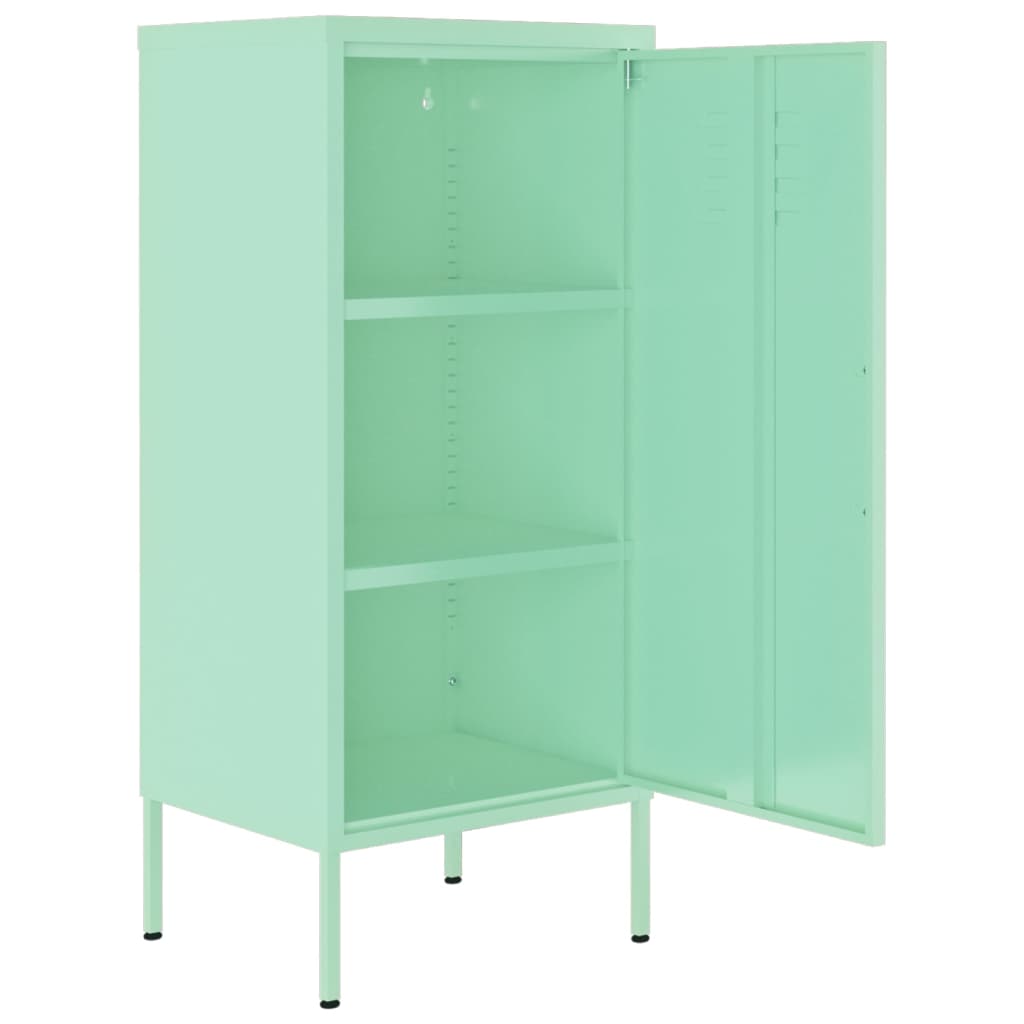Armoire de rangement vert menthe 42,5x35x101,5 cm acier