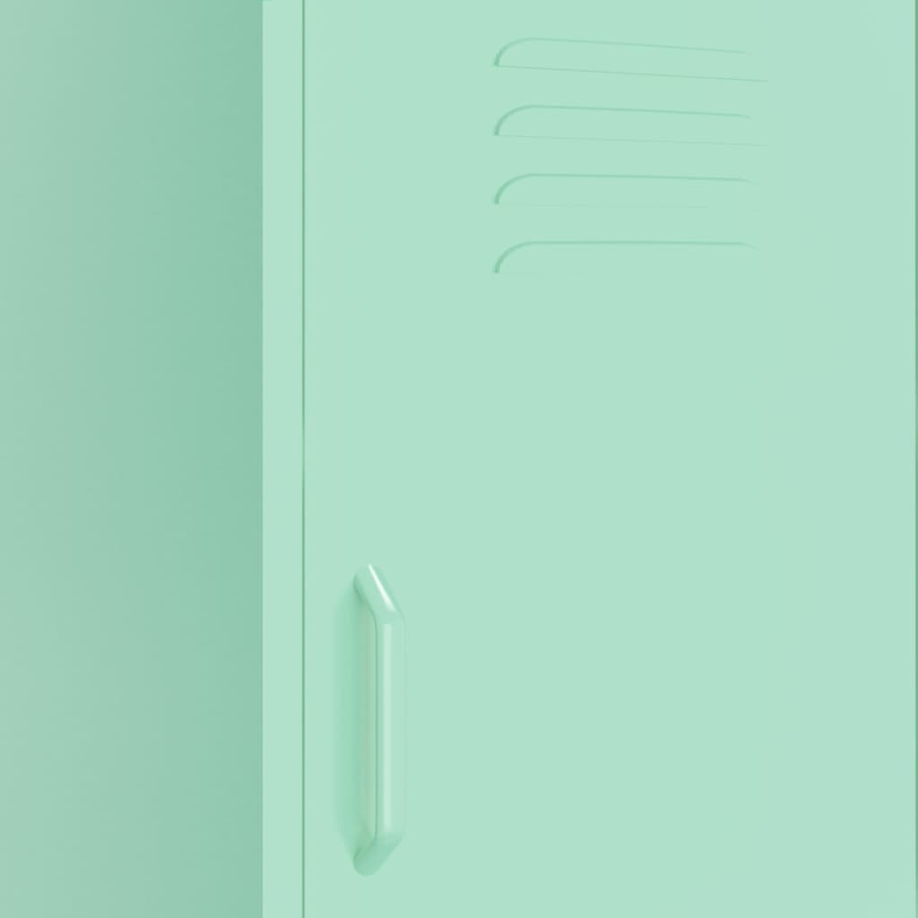 Armoire de rangement vert menthe 42,5x35x101,5 cm acier