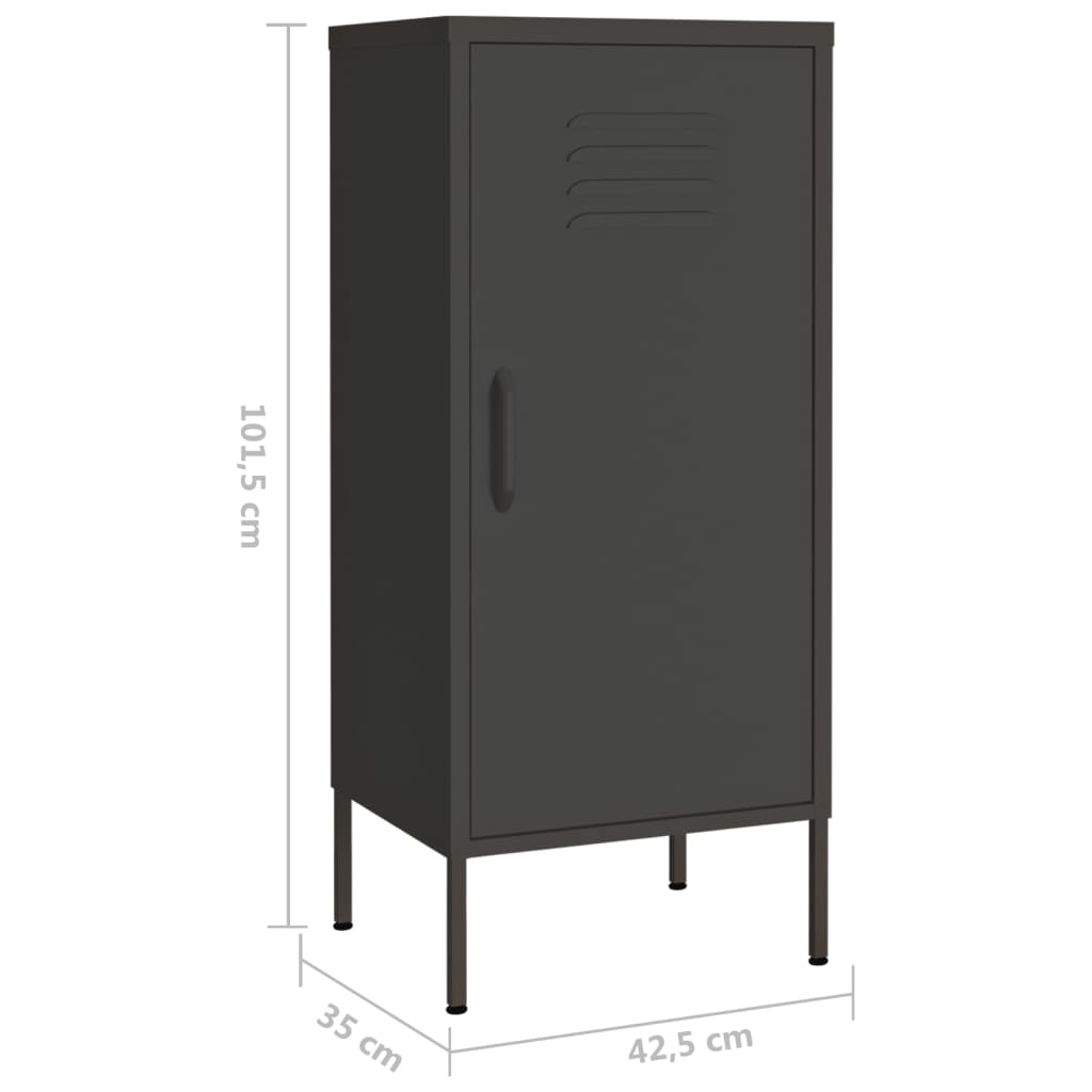 Armoire de rangement anthracite 42,5x35x101,5 cm acier
