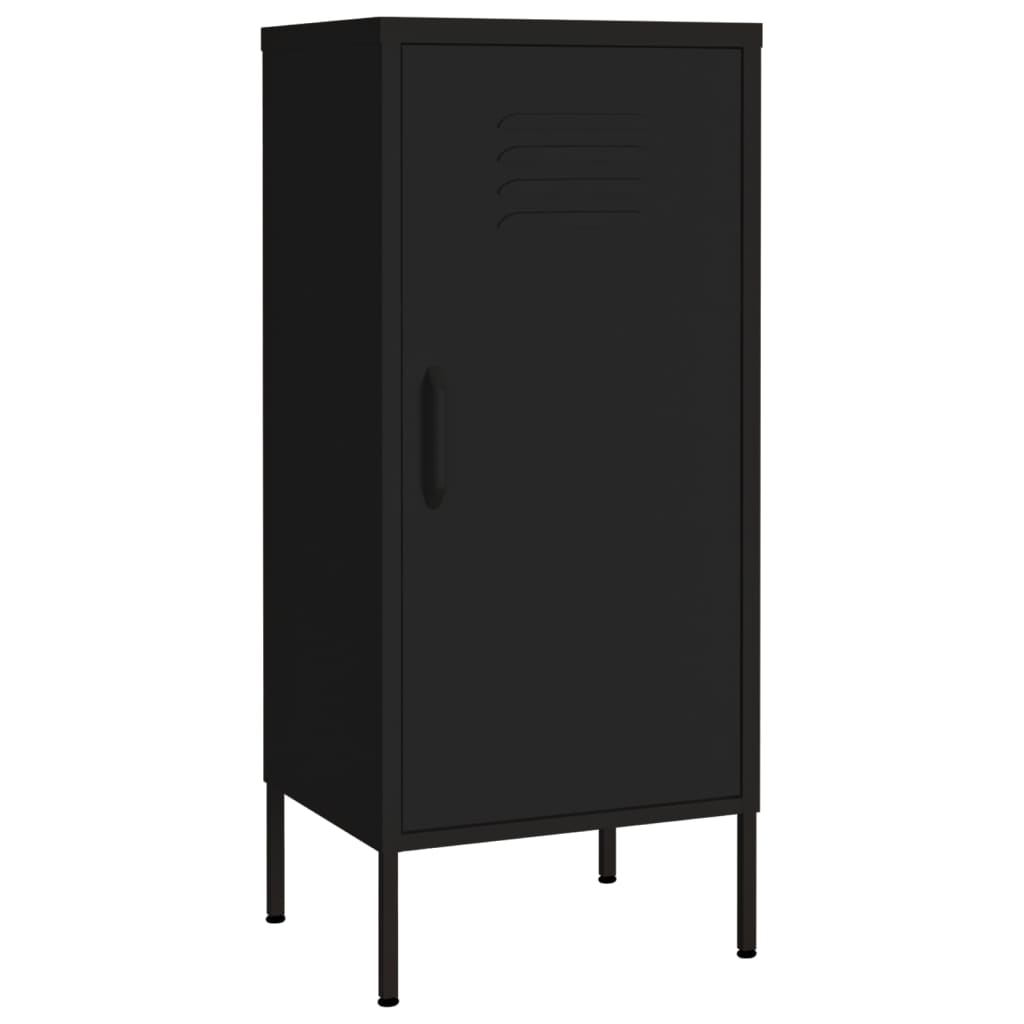Armoire de rangement noire 42,5x35x101,5 cm en acier