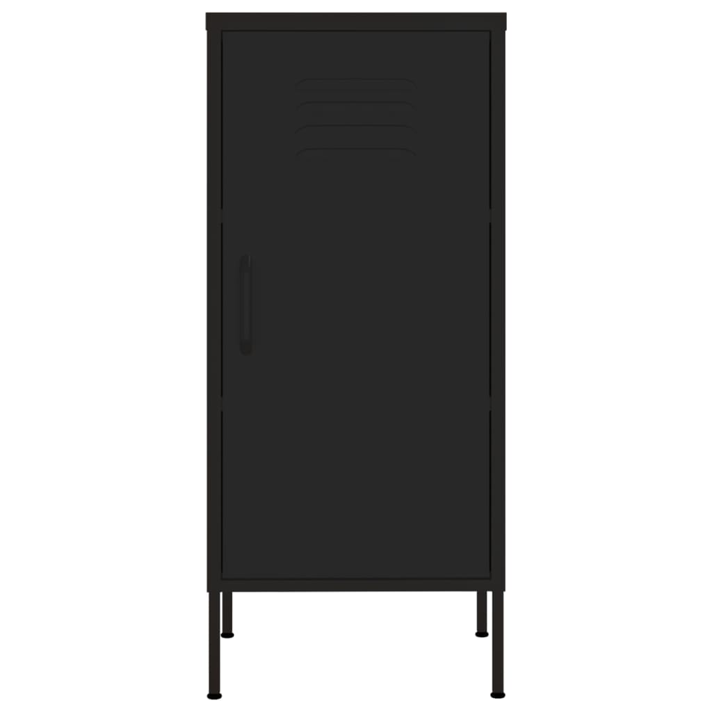 Armoire de rangement noire 42,5x35x101,5 cm en acier