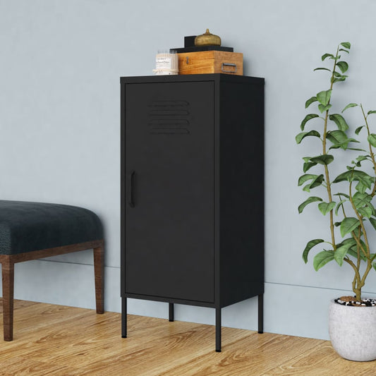 Armoire de rangement noire 42,5x35x101,5 cm en acier