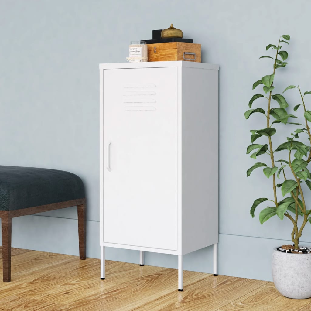 Storage cabinet white 42.5x35x101.5 cm steel