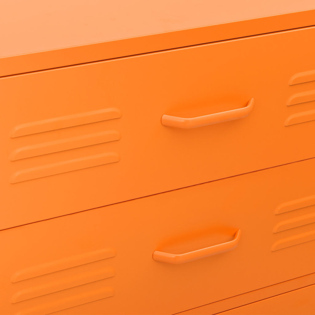 Kommode Orange 80x35x101,5 cm Stahl