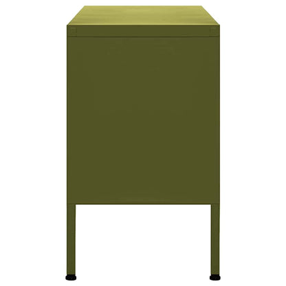 TV-Schrank Olivgrün 105x35x50 cm Stahl