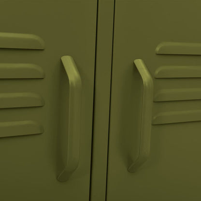 TV-Schrank Olivgrün 105x35x50 cm Stahl