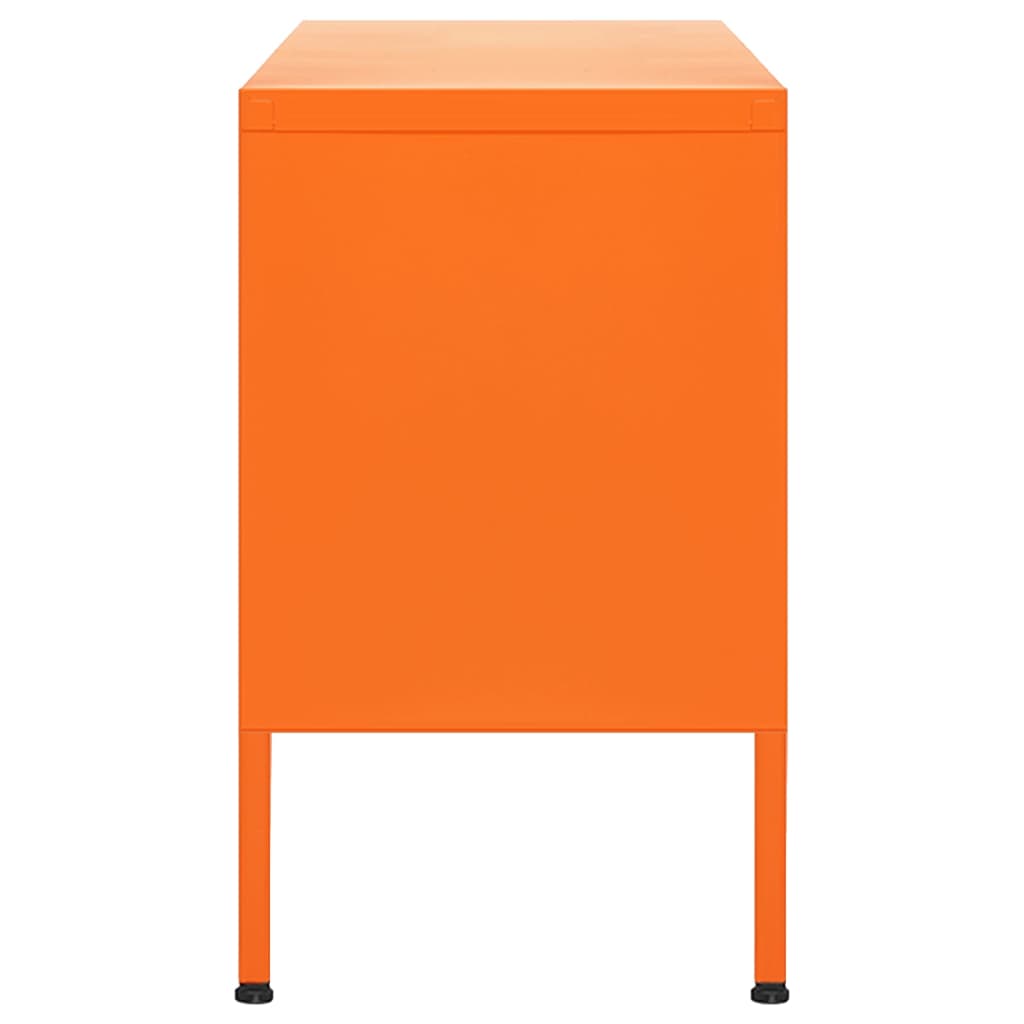 Meuble TV orange 105x35x50 cm acier