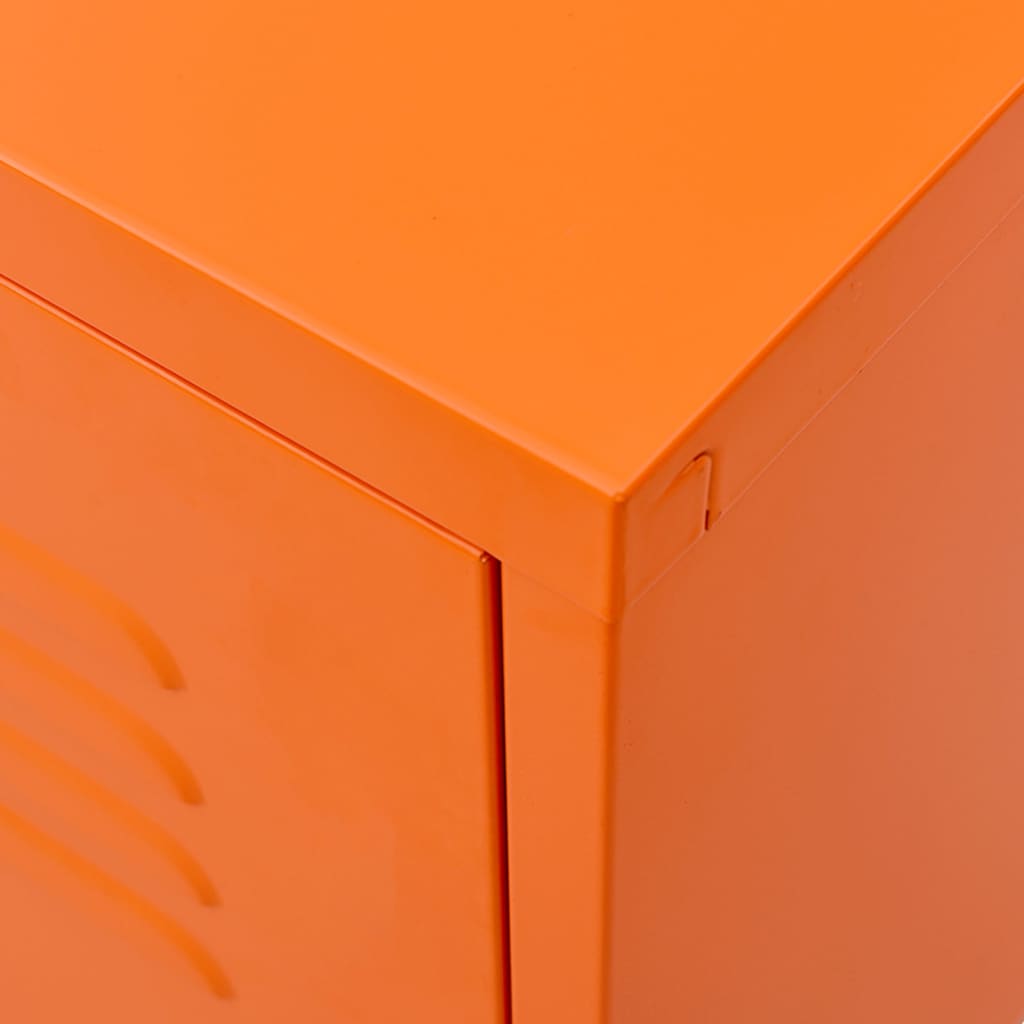 Meuble TV orange 105x35x50 cm acier