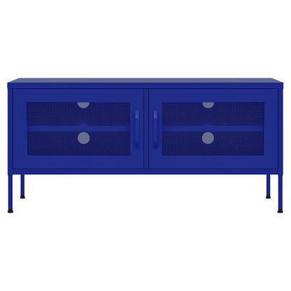 TV-Schrank Marineblau 105x35x50 cm Stahl