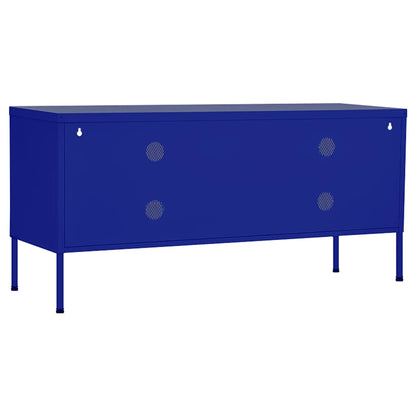 TV-Schrank Marineblau 105x35x50 cm Stahl