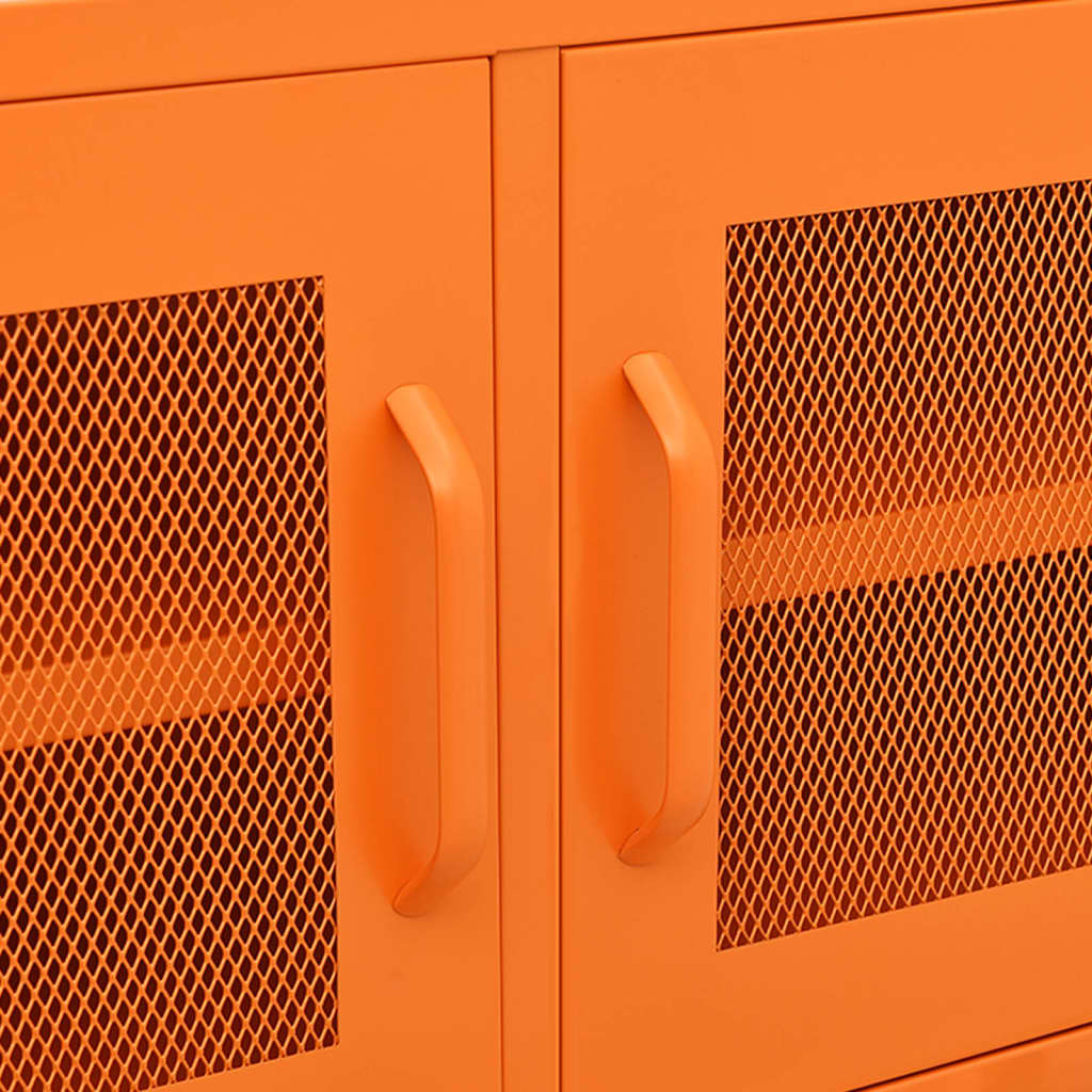 Meuble TV orange 105x35x50 cm acier