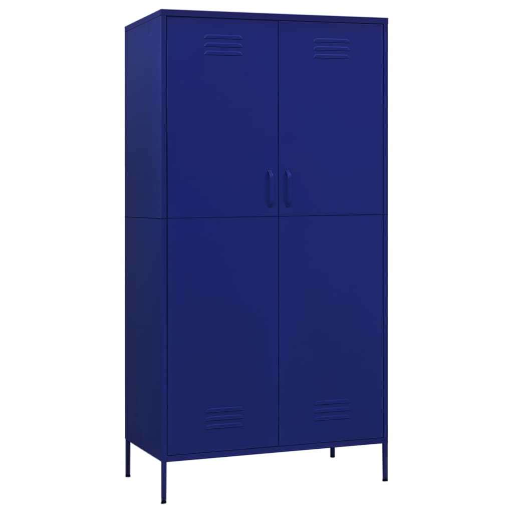 Armoire bleu marine 90x50x180 cm acier