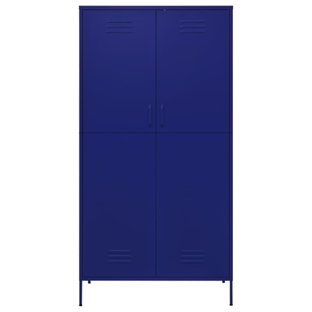 Armoire bleu marine 90x50x180 cm acier