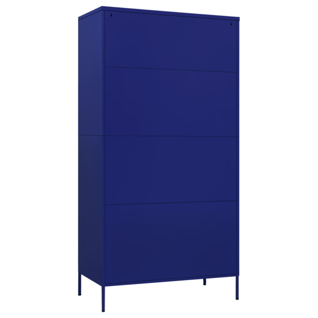 Armoire bleu marine 90x50x180 cm acier