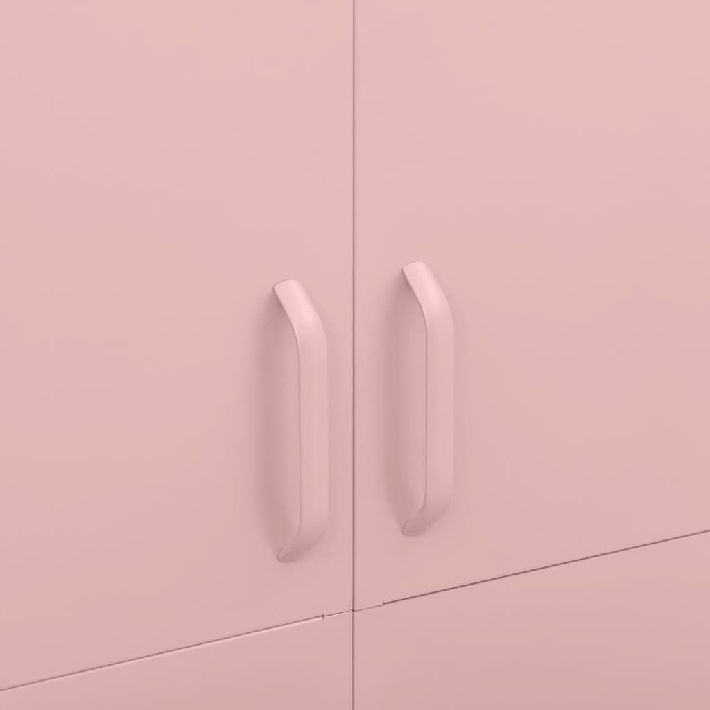Kleiderschrank Rosa 90x50x180 cm Stahl