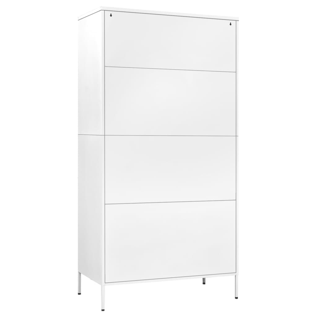 Armoire blanche 90x50x180 cm en acier