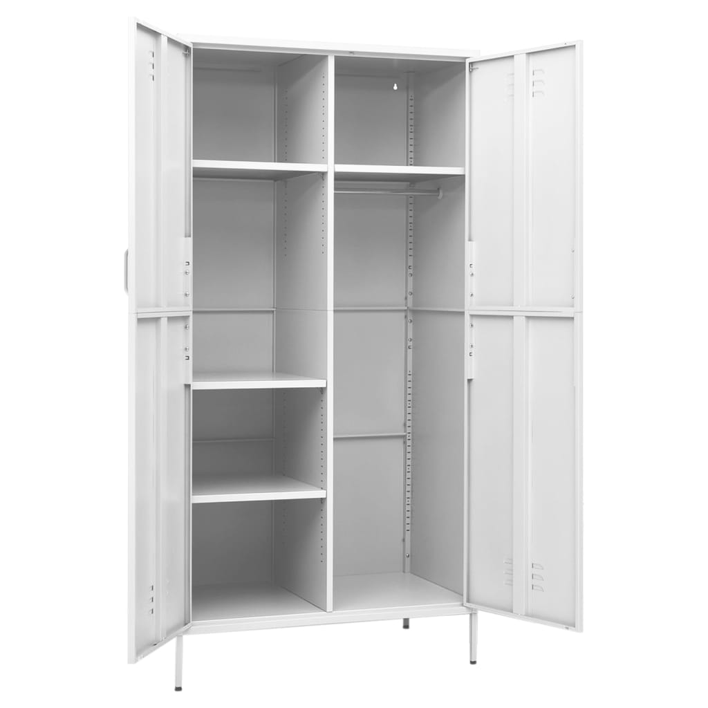 Armoire blanche 90x50x180 cm en acier