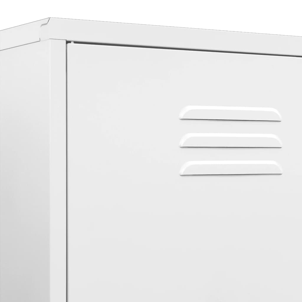 Armoire blanche 90x50x180 cm en acier