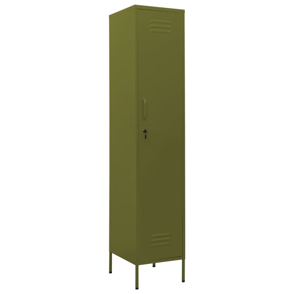 Armoire vestiaire vert olive 35x46x180 cm acier